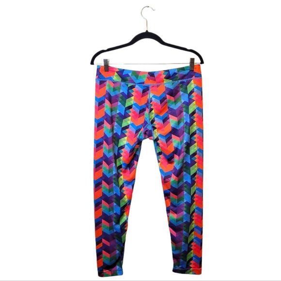 Neve Women's Multi-Colored Geo Chevron Leggings Size M - Picture 2 of 6